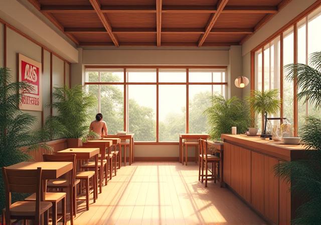 自然光が差し込むAkane Roastsの店内全景